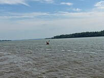 Windy canoeing
