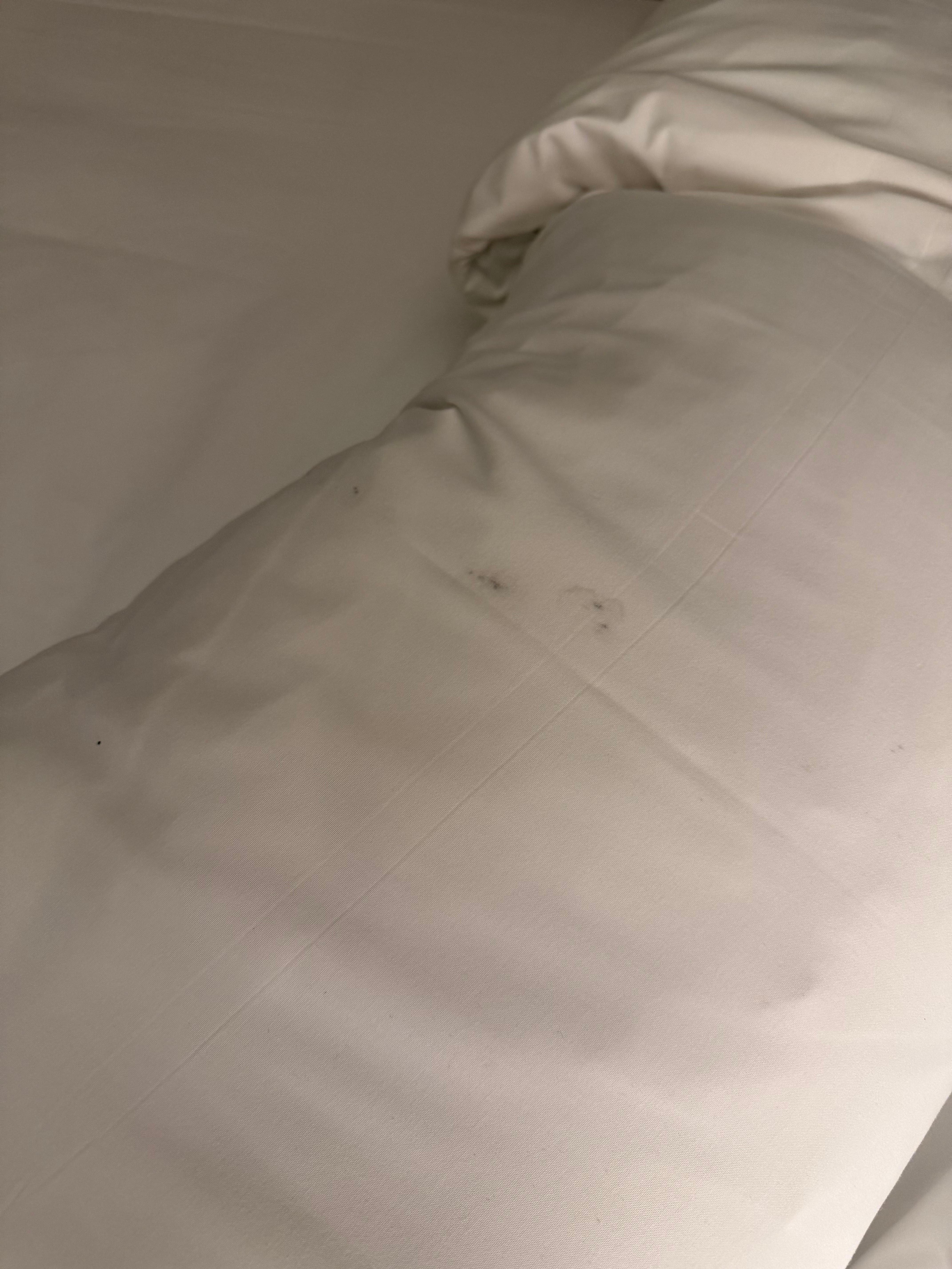 Stained pillowcase 