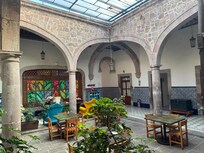 Front courtyard where breakfast is served.