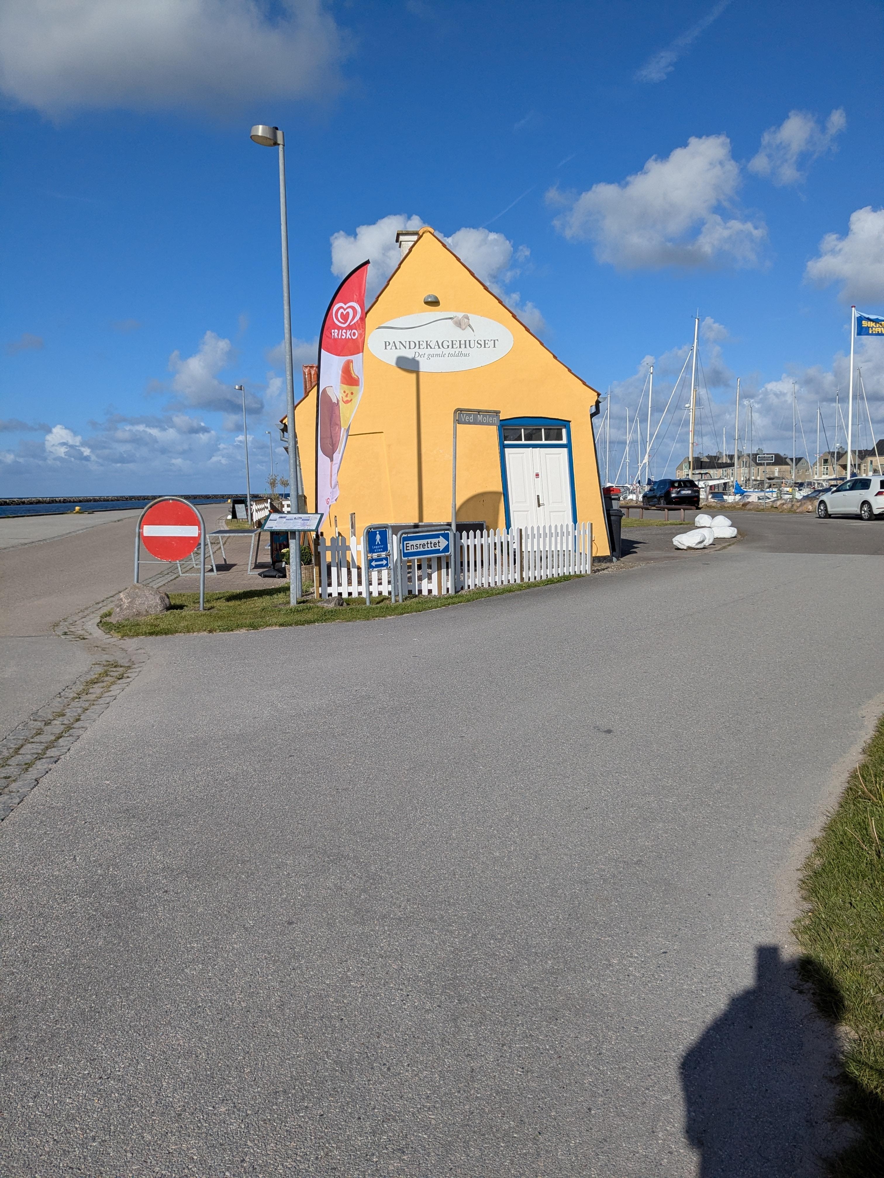 Fint pandekage hus.