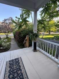 Front porch that was great to enjoy the quiet neighborhood