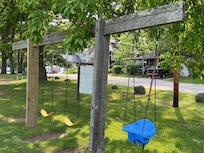 Camp Rest park, baby/ toddler swing that our granddaughter could use.