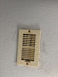 Vent that rained water/ was moldy