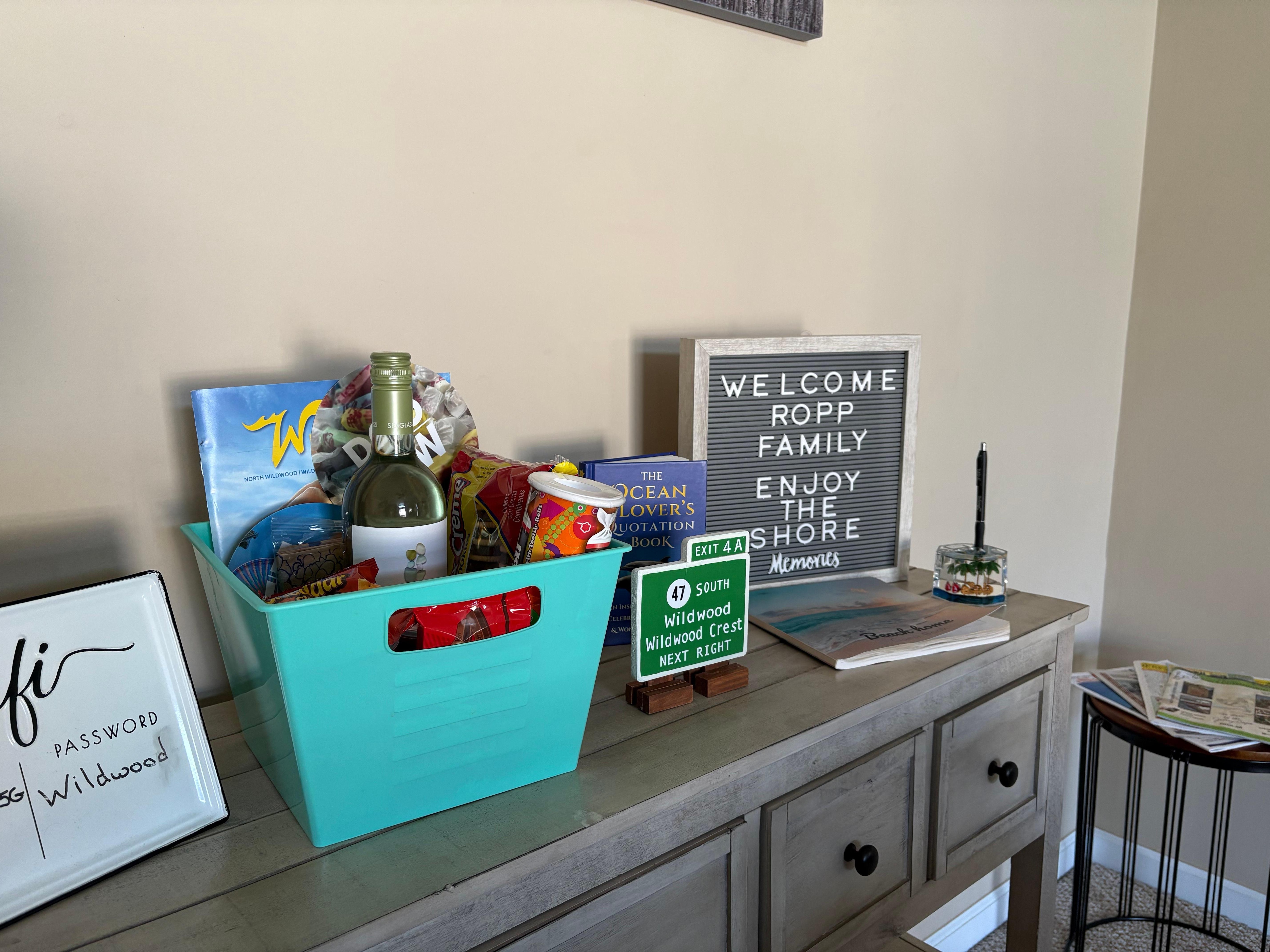 Welcome treats from our awesome hosts!