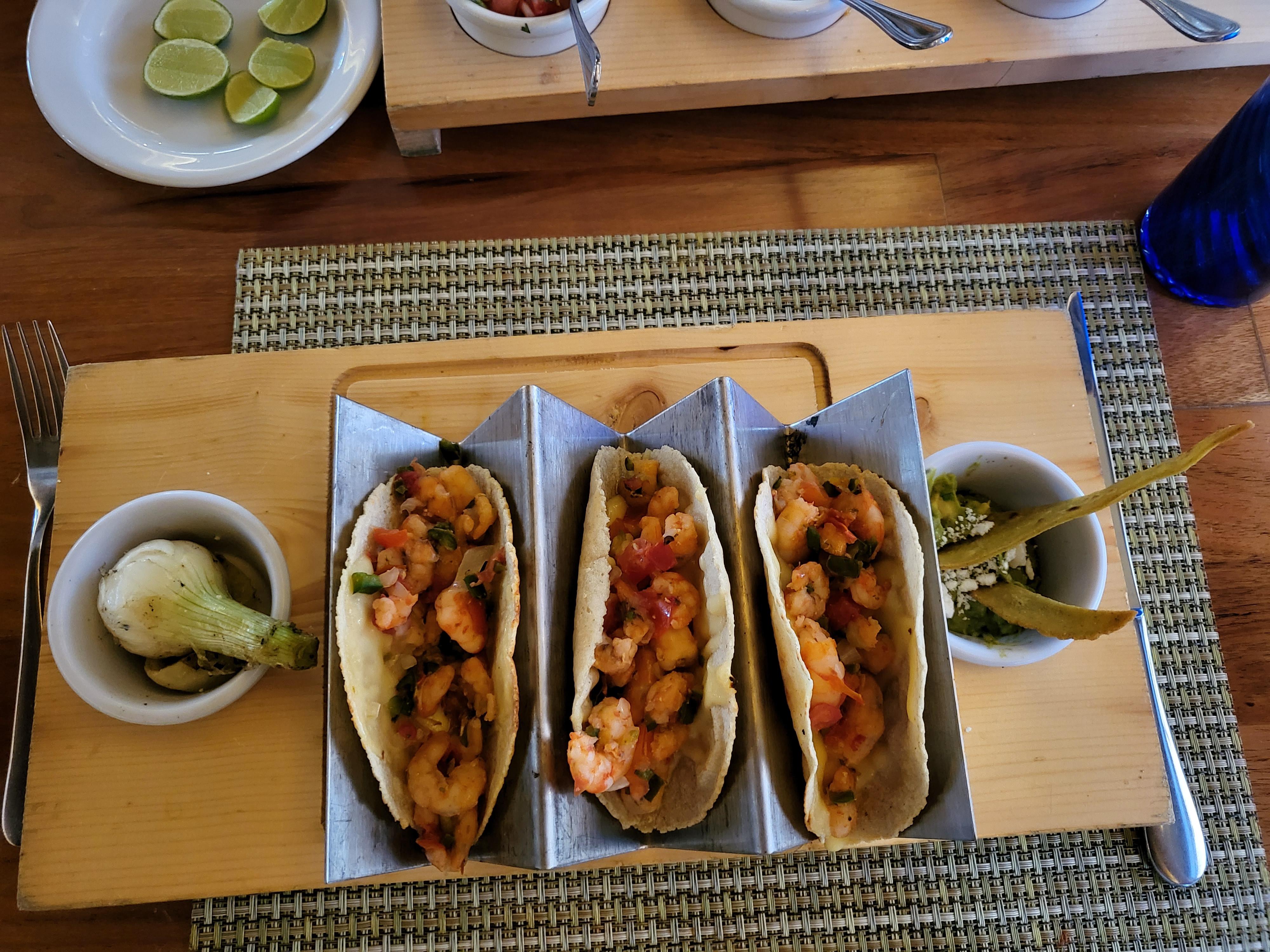 Shrimp tacos at Captain Jack's restaurant