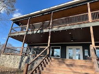 upstairs and down stairs balcony