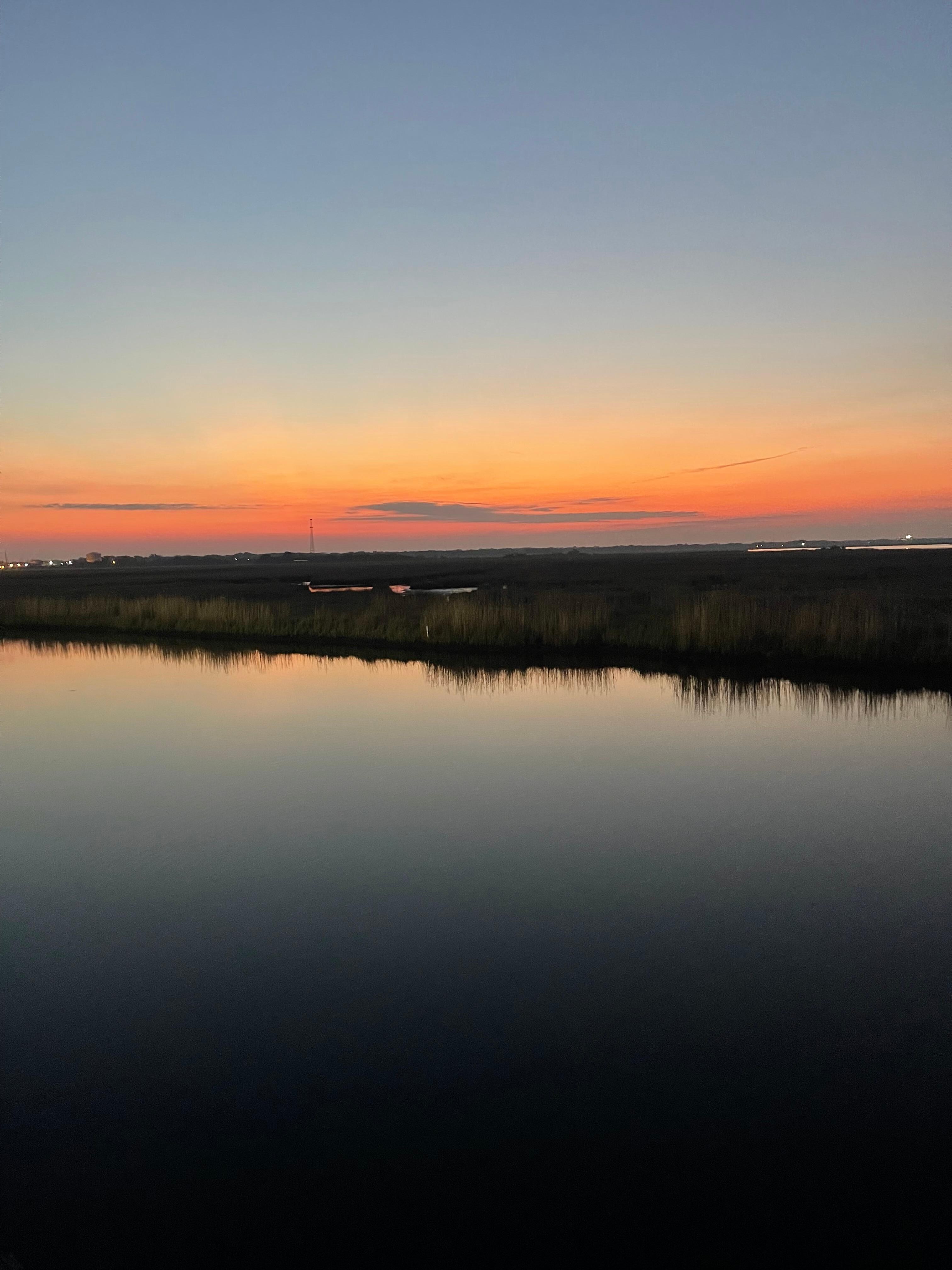 Sunrise off the dock. 