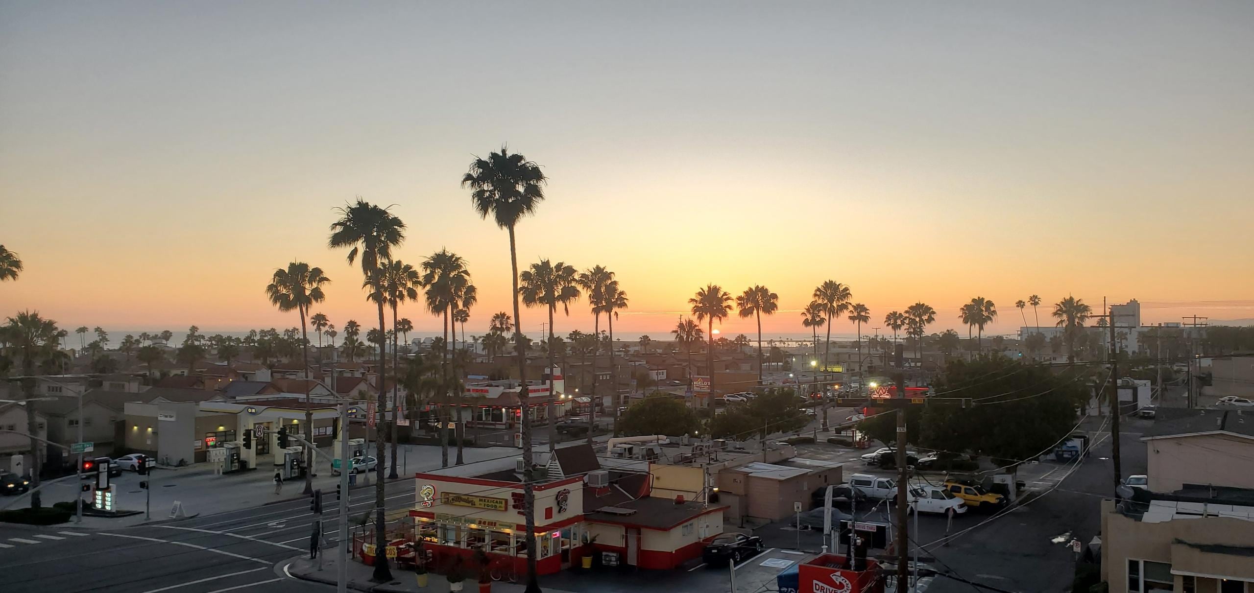 Gorgeous rooftop sunset with beautiful ocean views as we grilled out...  It doesn't get better than this!