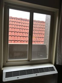 Room 210 view. Besides the view, room is as advertised 👍