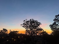 A beautiful sunset view from our balcony.