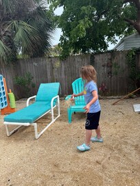Fenced in back yard