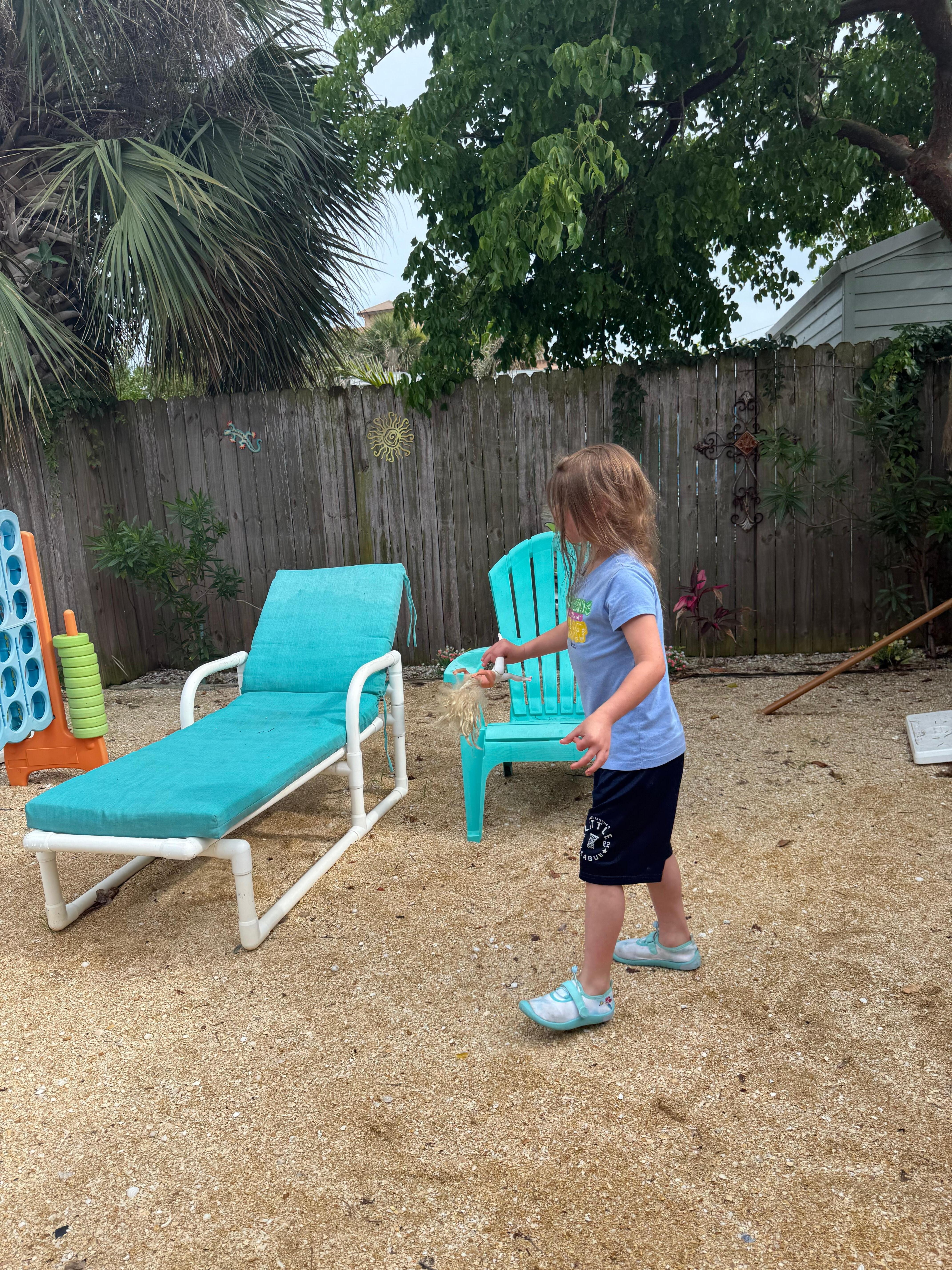 Fenced in back yard