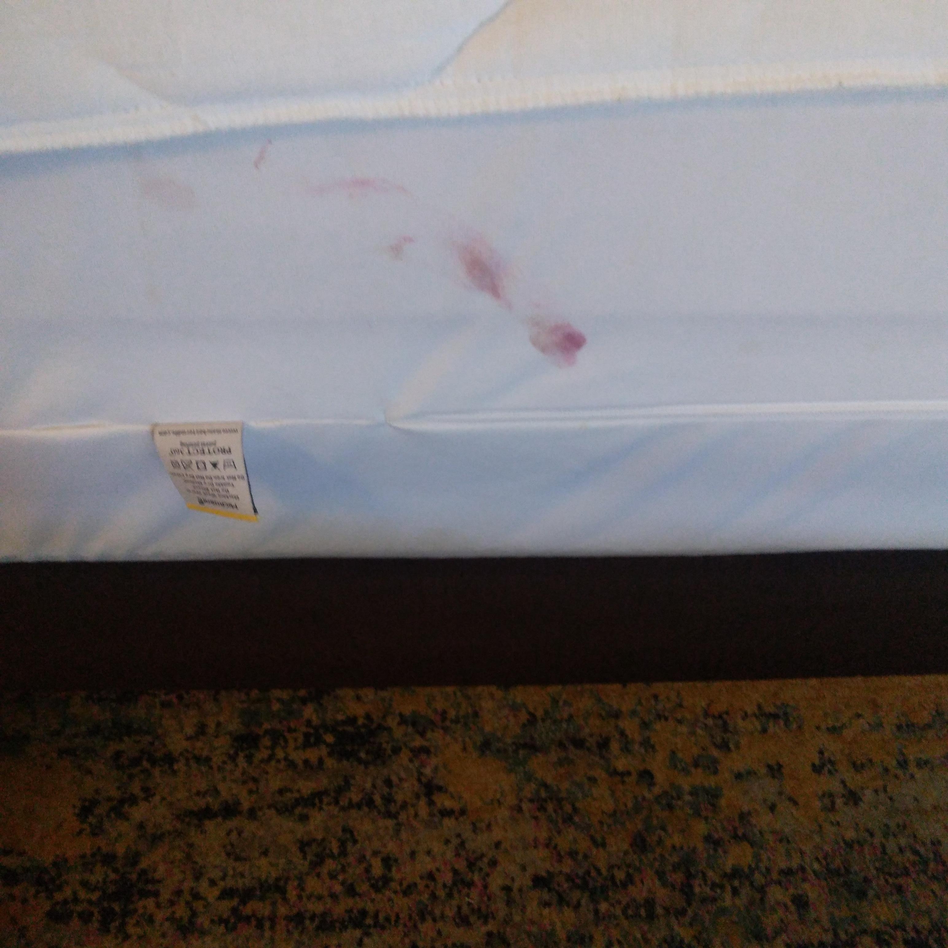 On mattress cover. Room231