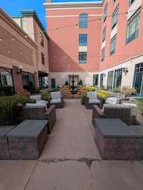 Hotel courtyard