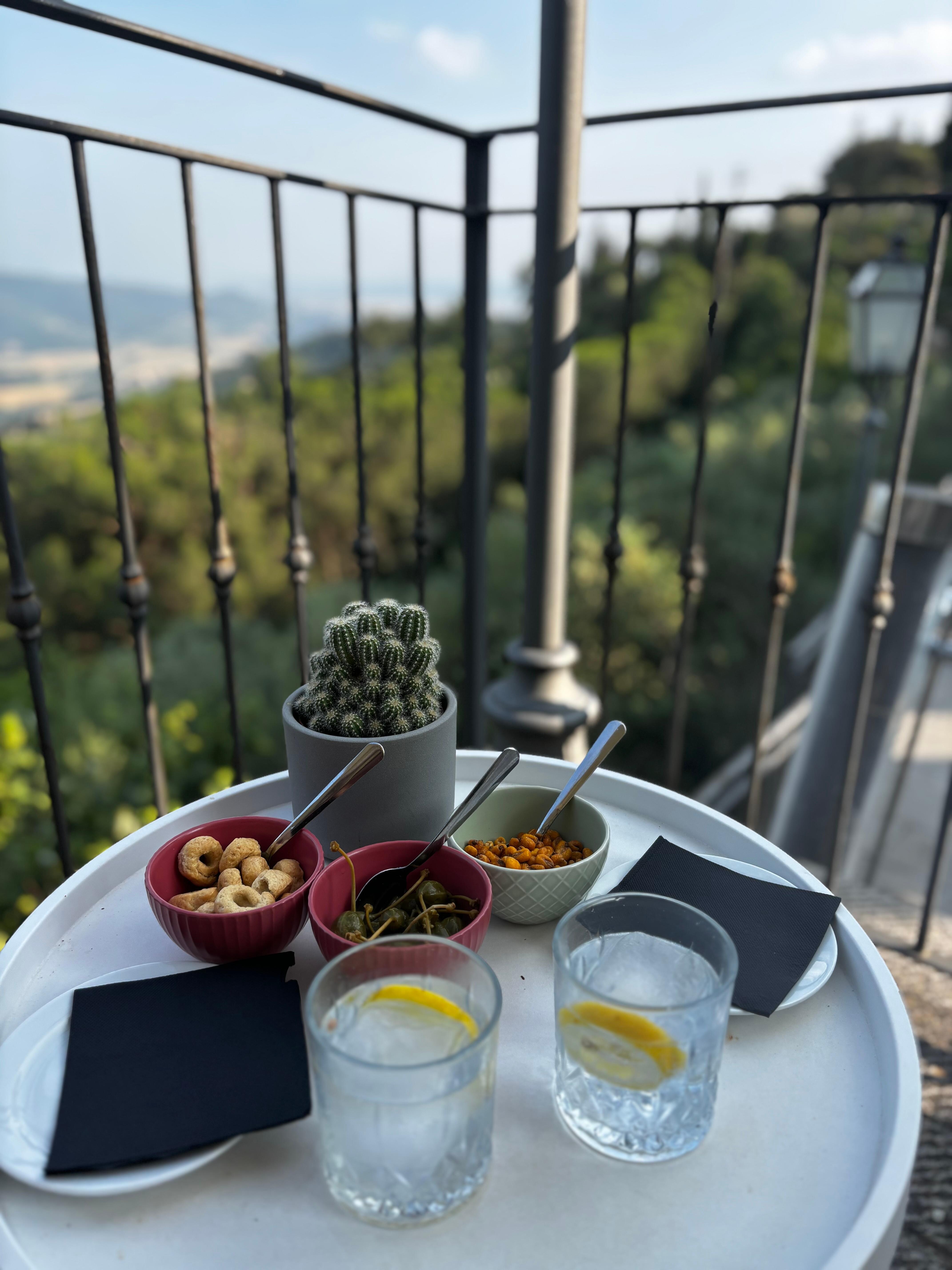 Drinks on terrace