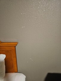 Scratches and dents on the wall