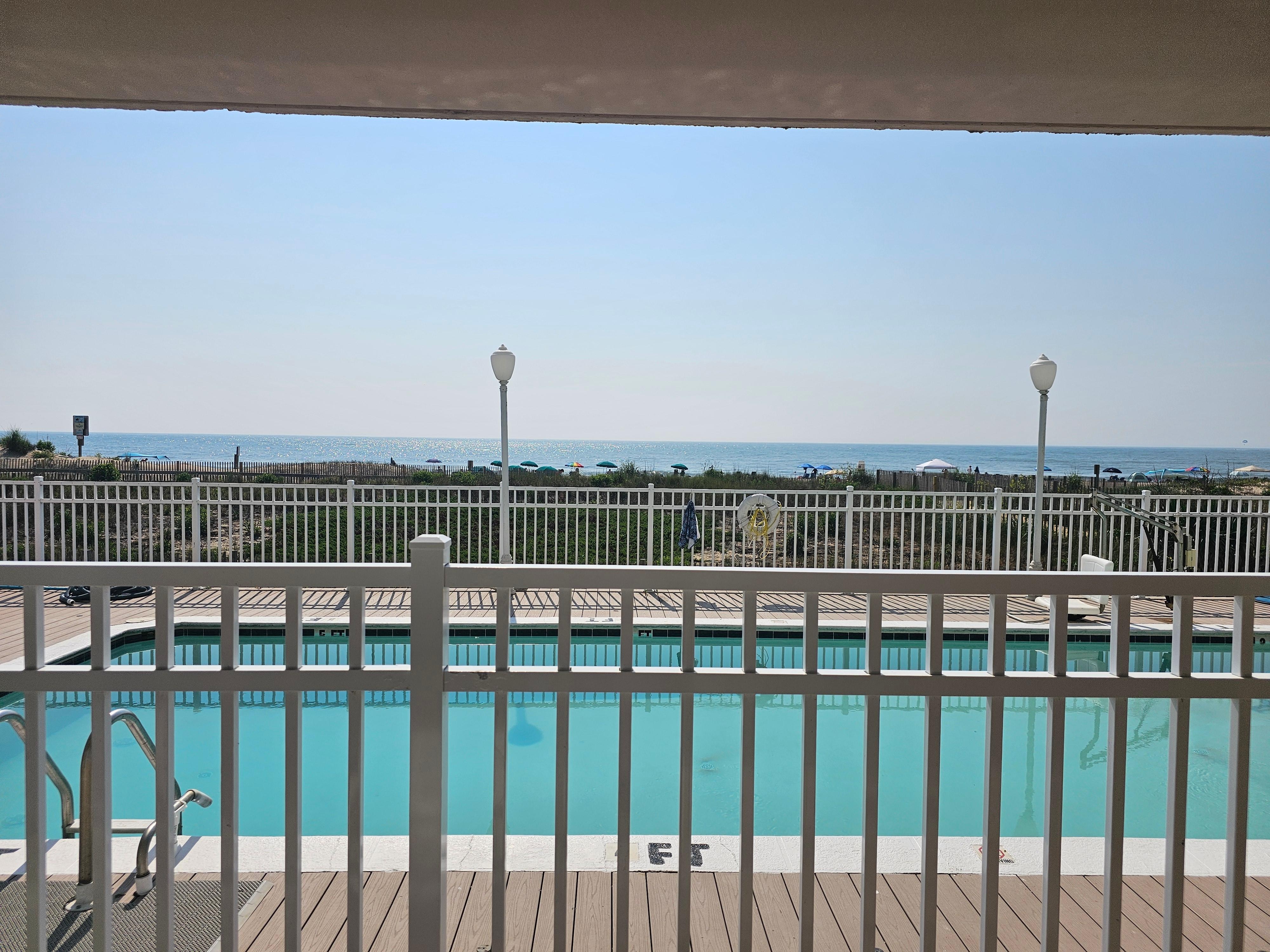 This view is from the 1st floor oceanview room.