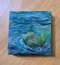 2 in canvas. cold swirls