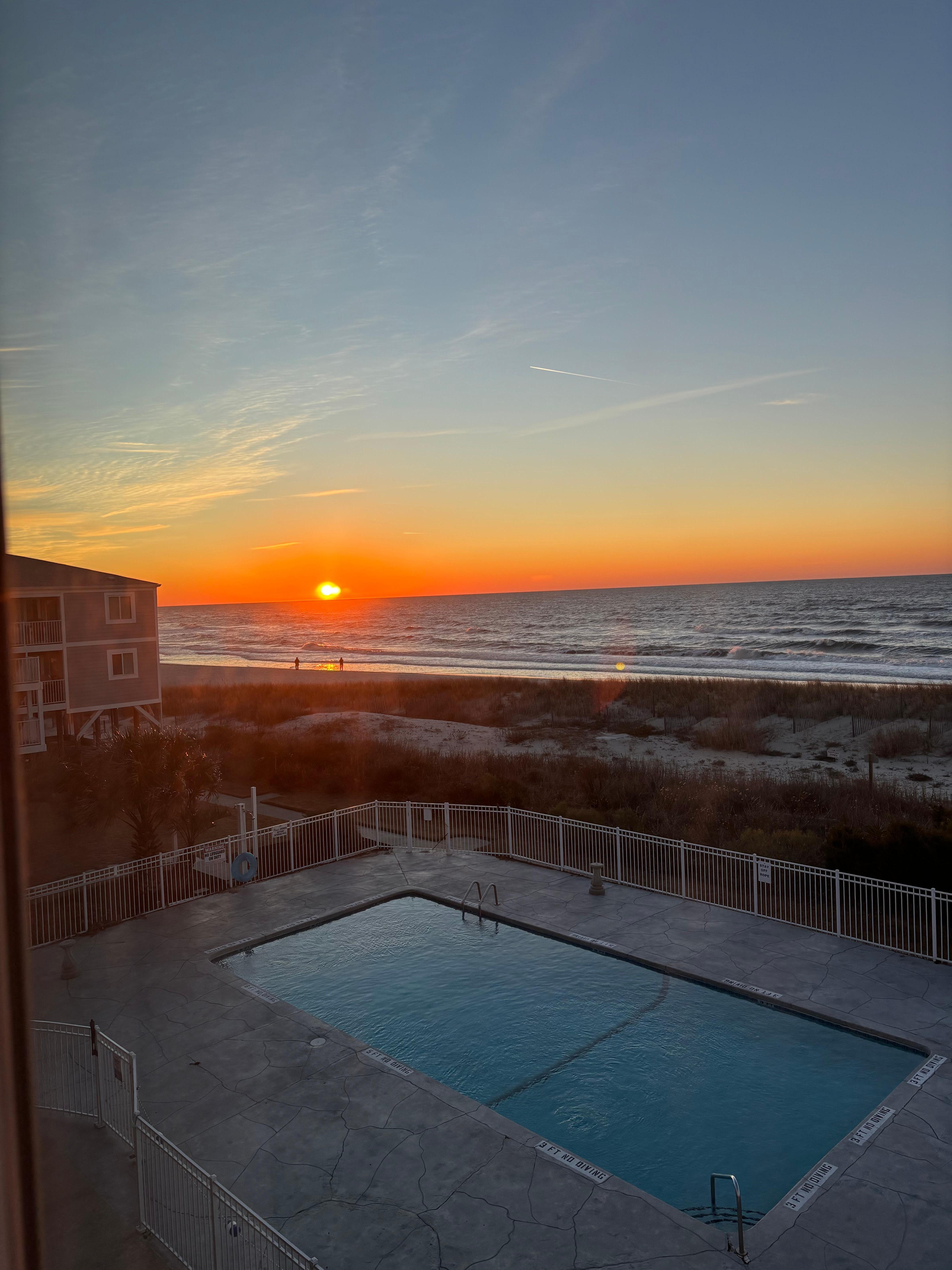 Sunrise from bedroom window