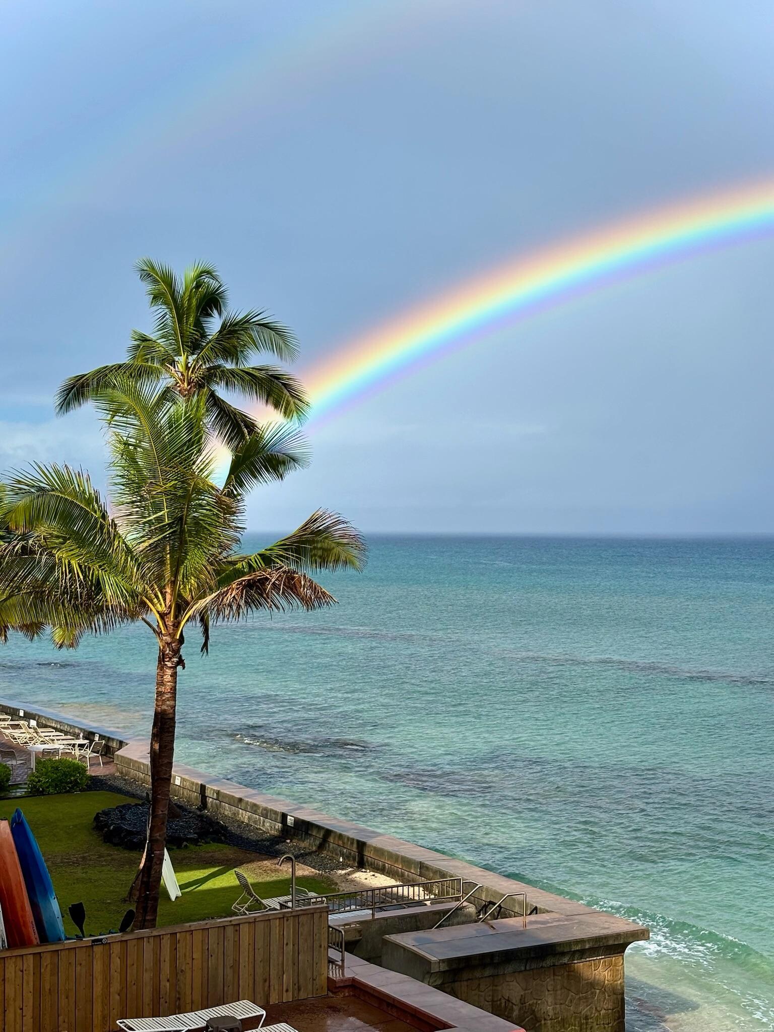 Rainbow view from the lanai!