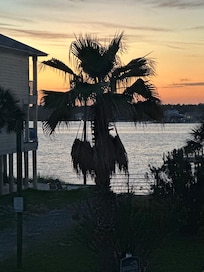 Sunset from the living room balcony