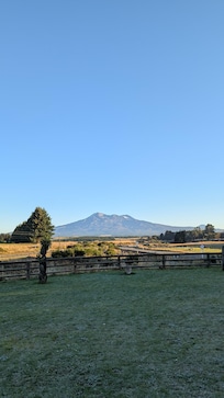 View of Mount Ruapehu from the house.