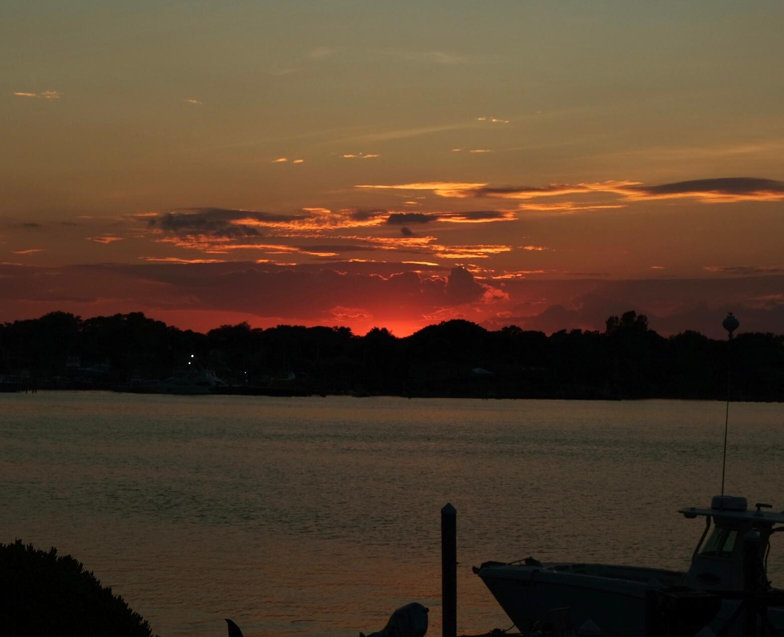 Sunset on Point Judith Salt Pond