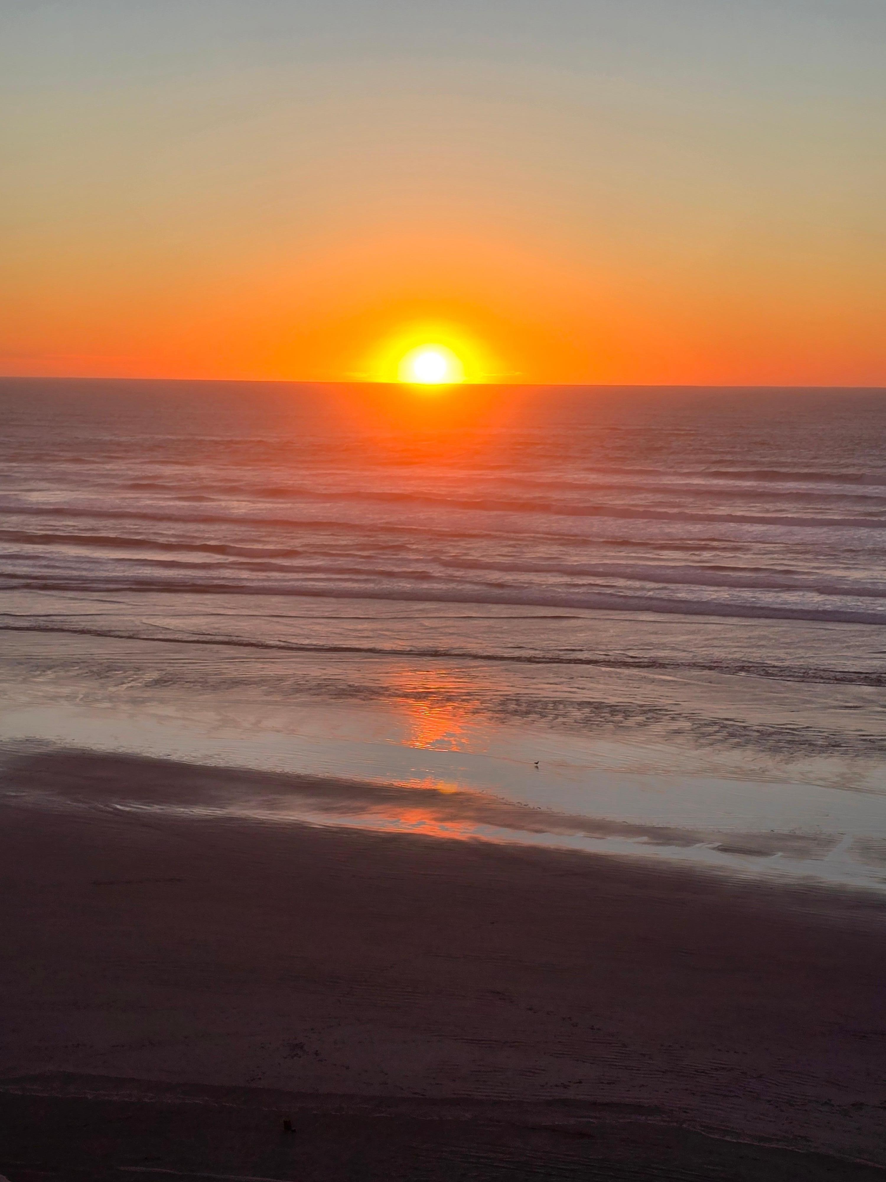 Gorgeous sunset view from our balcony 