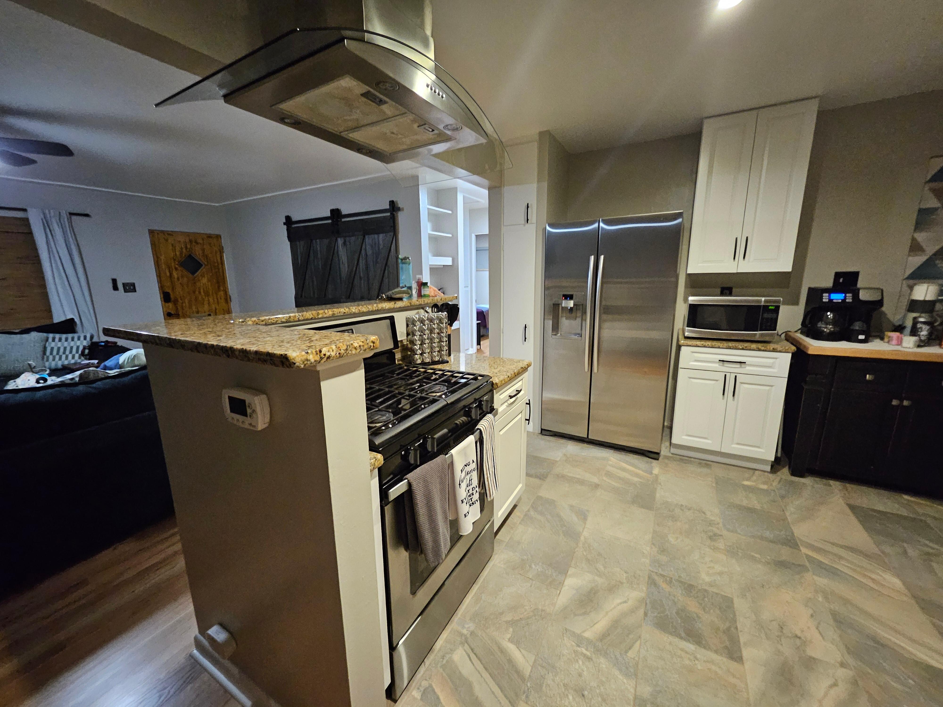 Kitchen and living room