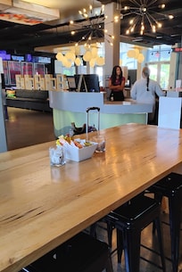 Checking in at the front desk . . . .