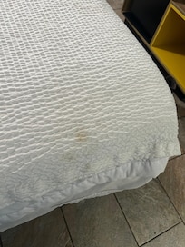 Stains on the cover.