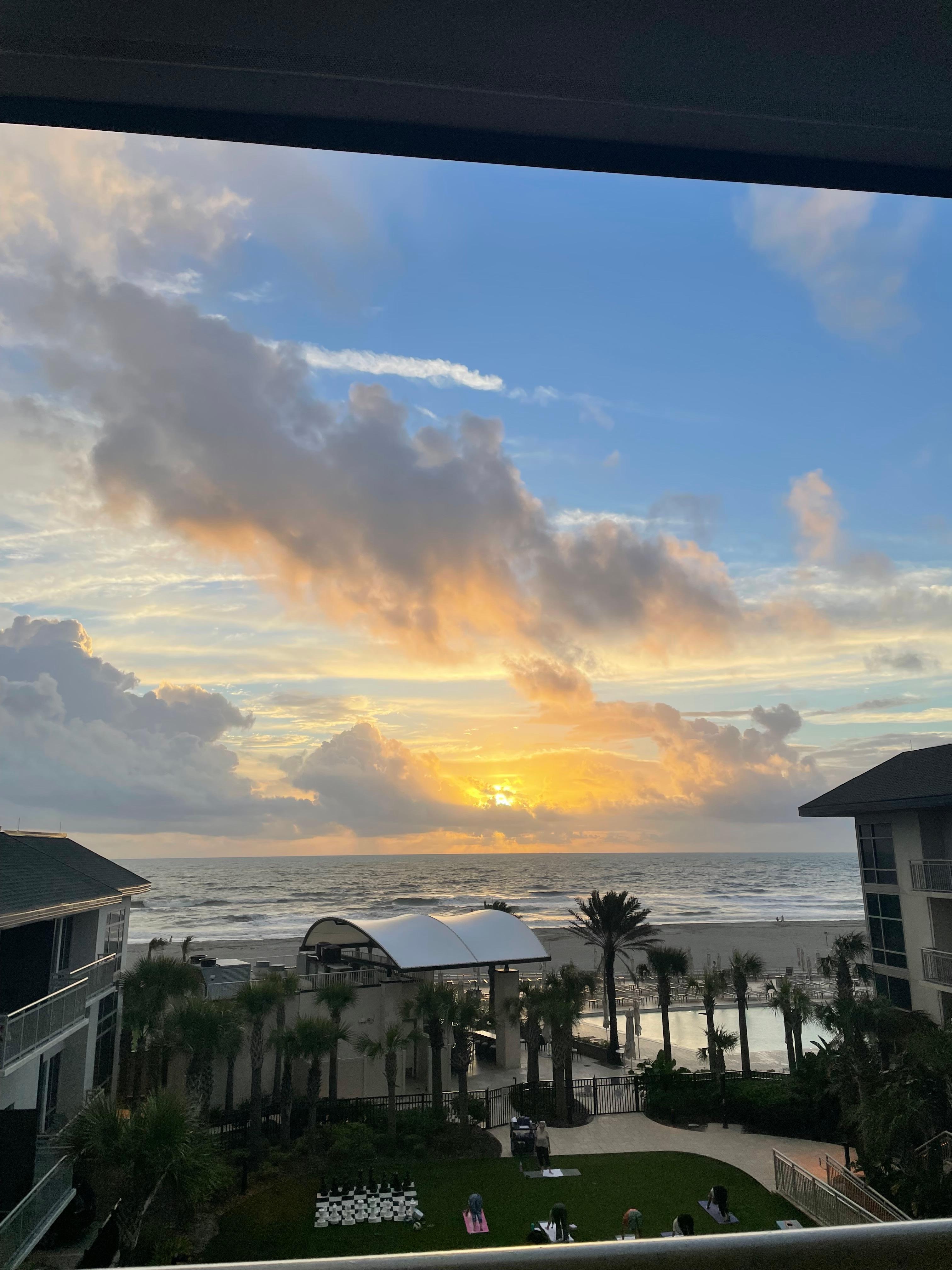 Sunrise off our balcony