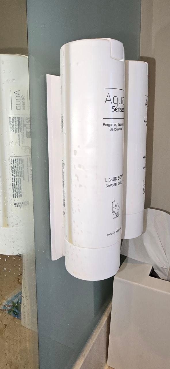 Empty liquid soap bottle