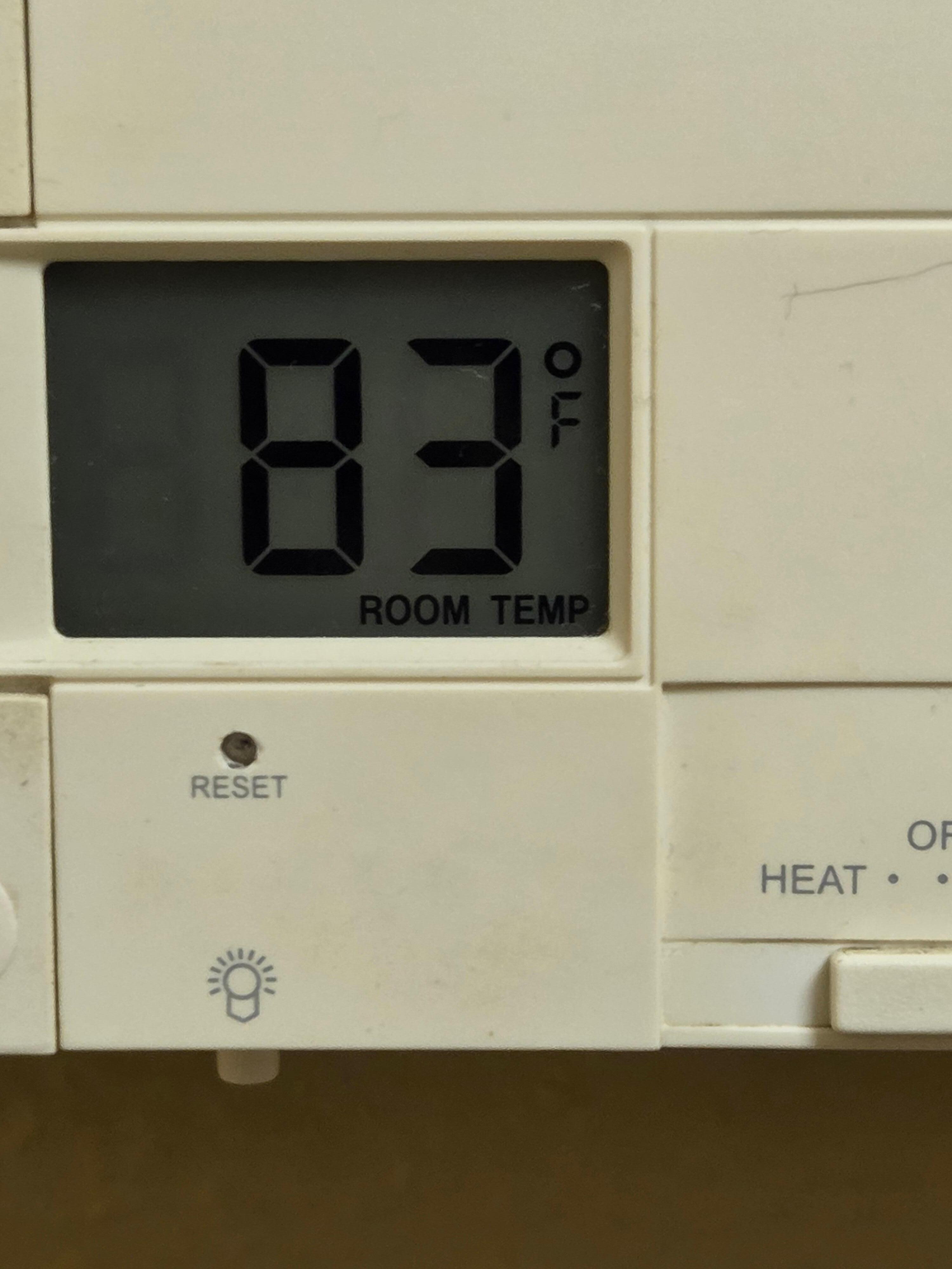 room temperature at its lowest