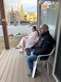 Enjoying the crisp mornings.