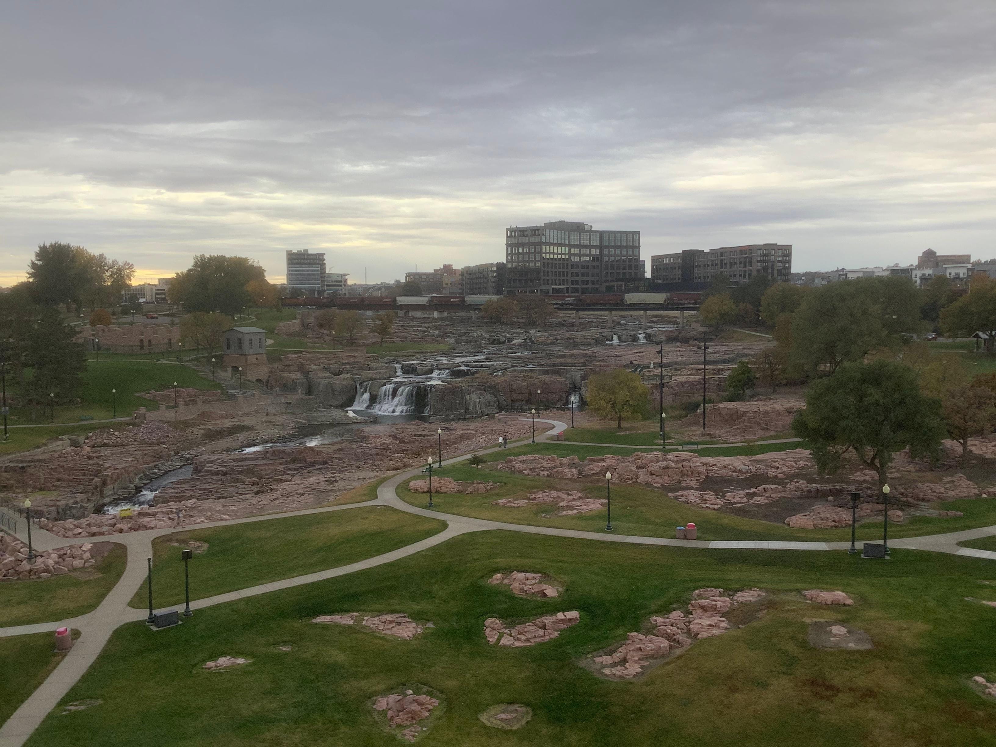 Shot from the tower above Falls Park.