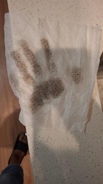 This is how dirty the floor was.