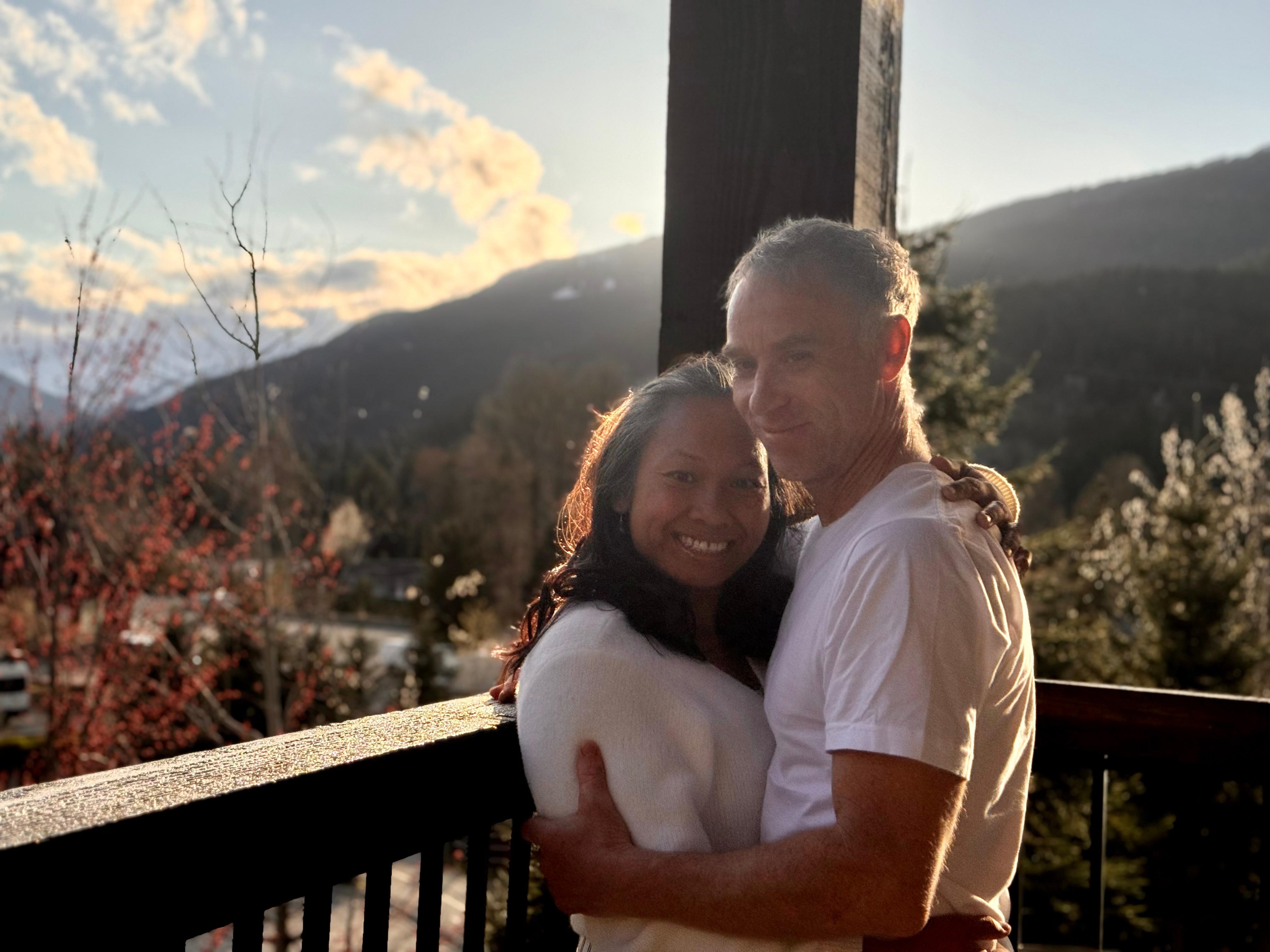 Golden hour on our patio 