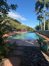 The view at the pool where many fun memories were made.