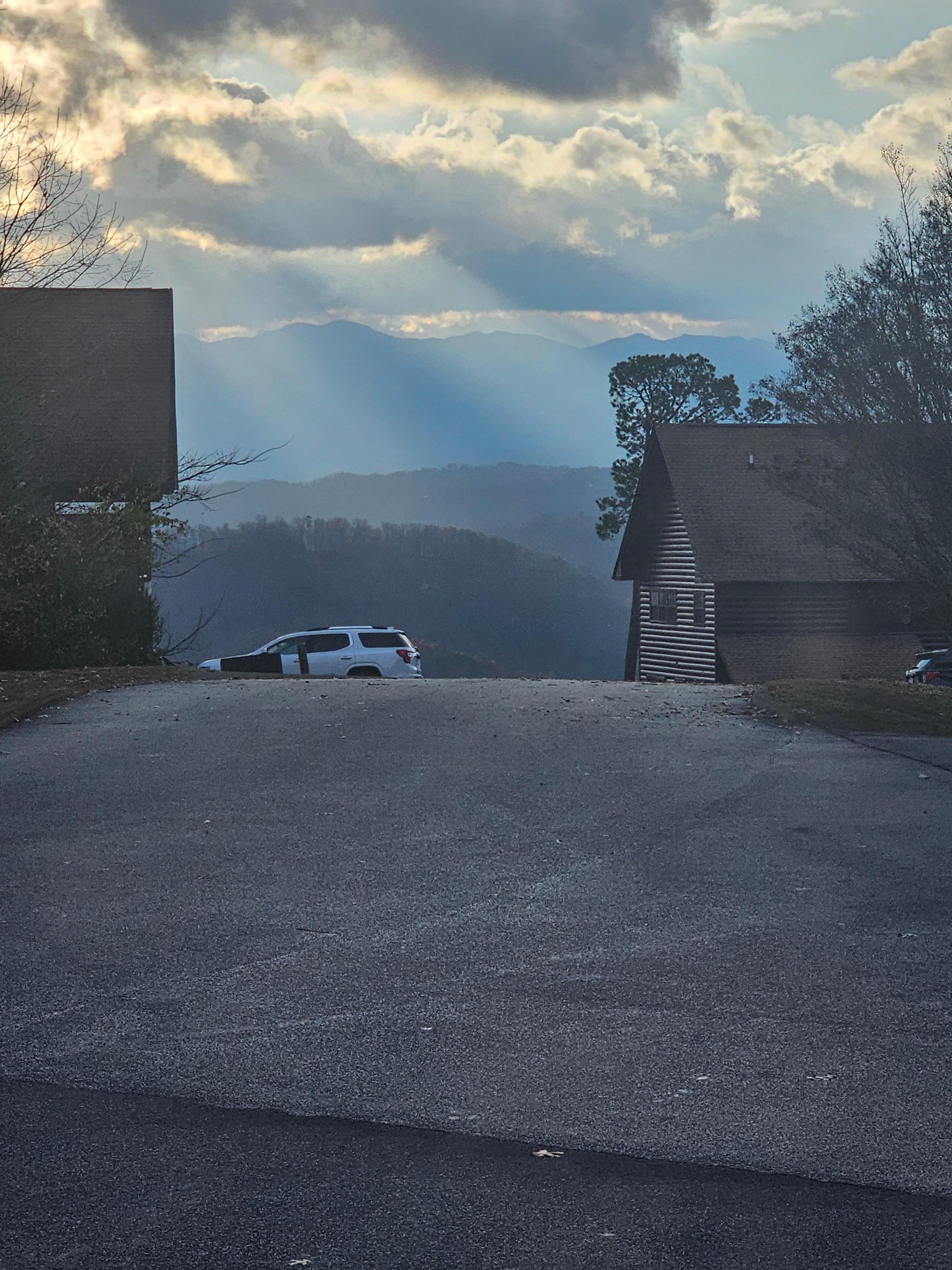 Outside view looking towards mountains
