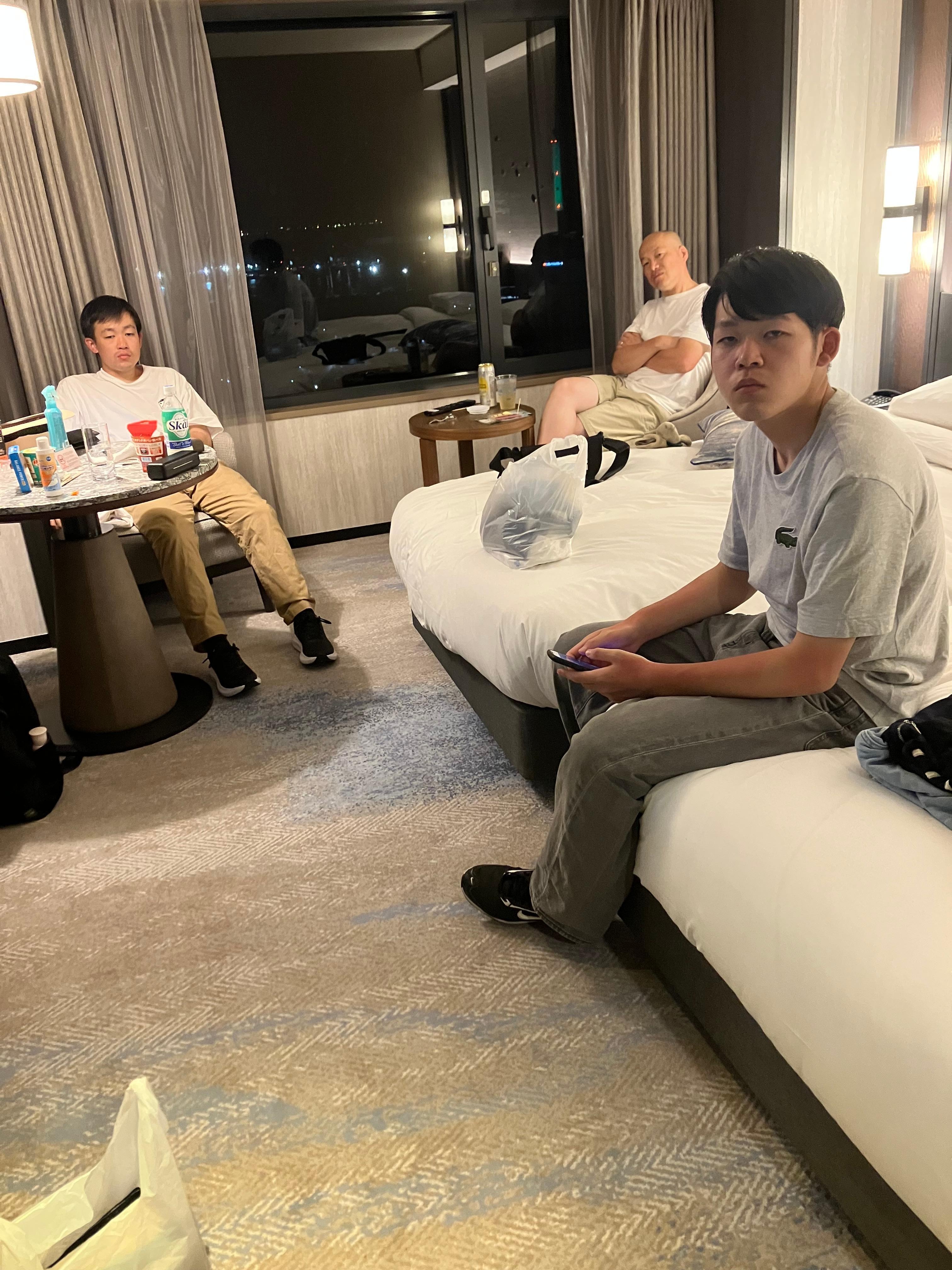 部屋にて。
2部屋利用。
家族で集まったとき