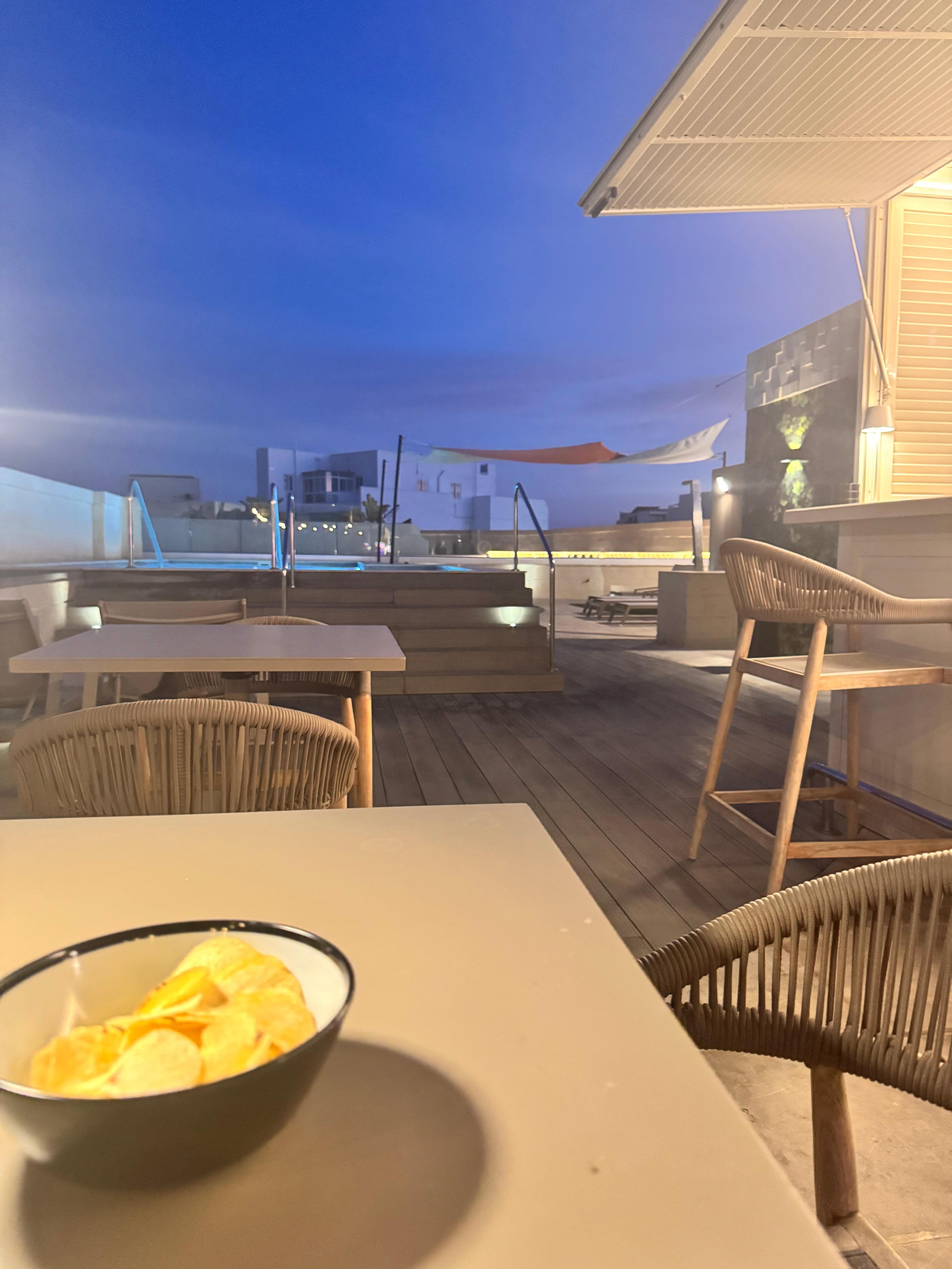 Rooftop bar and pool