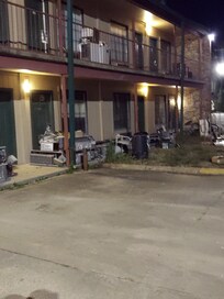 Outside the entire hotel, got yelled out because we had no where to park