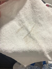 Dirty towels I had to go ask for clean towels