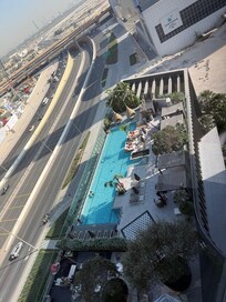 View of the pool area.