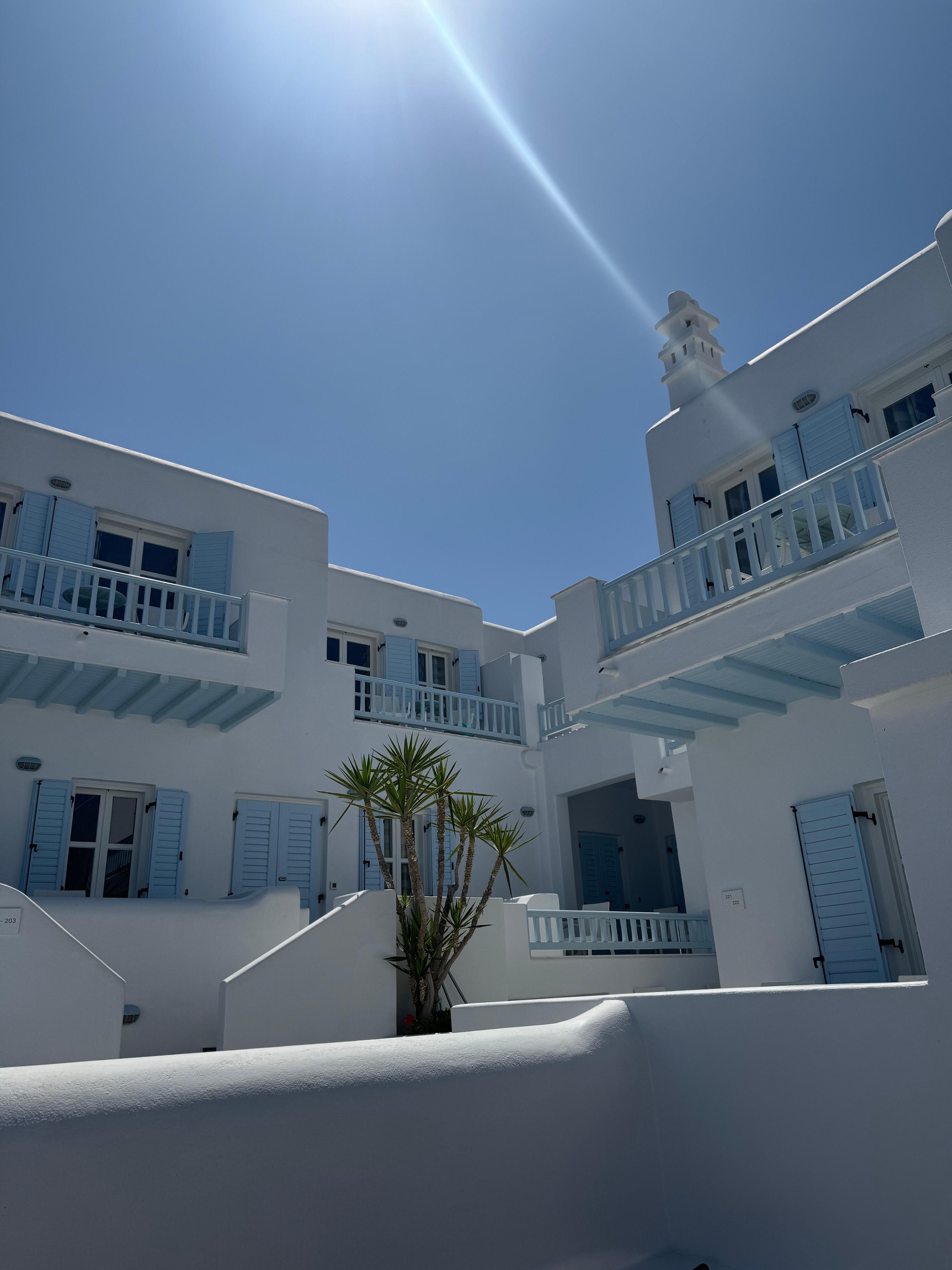 Hotel is on beach, fantastic restaurants and great little area for walking around- super nice staff