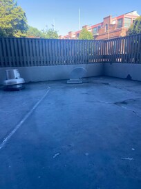 Our room had patio doors onto this area which was in bad shape