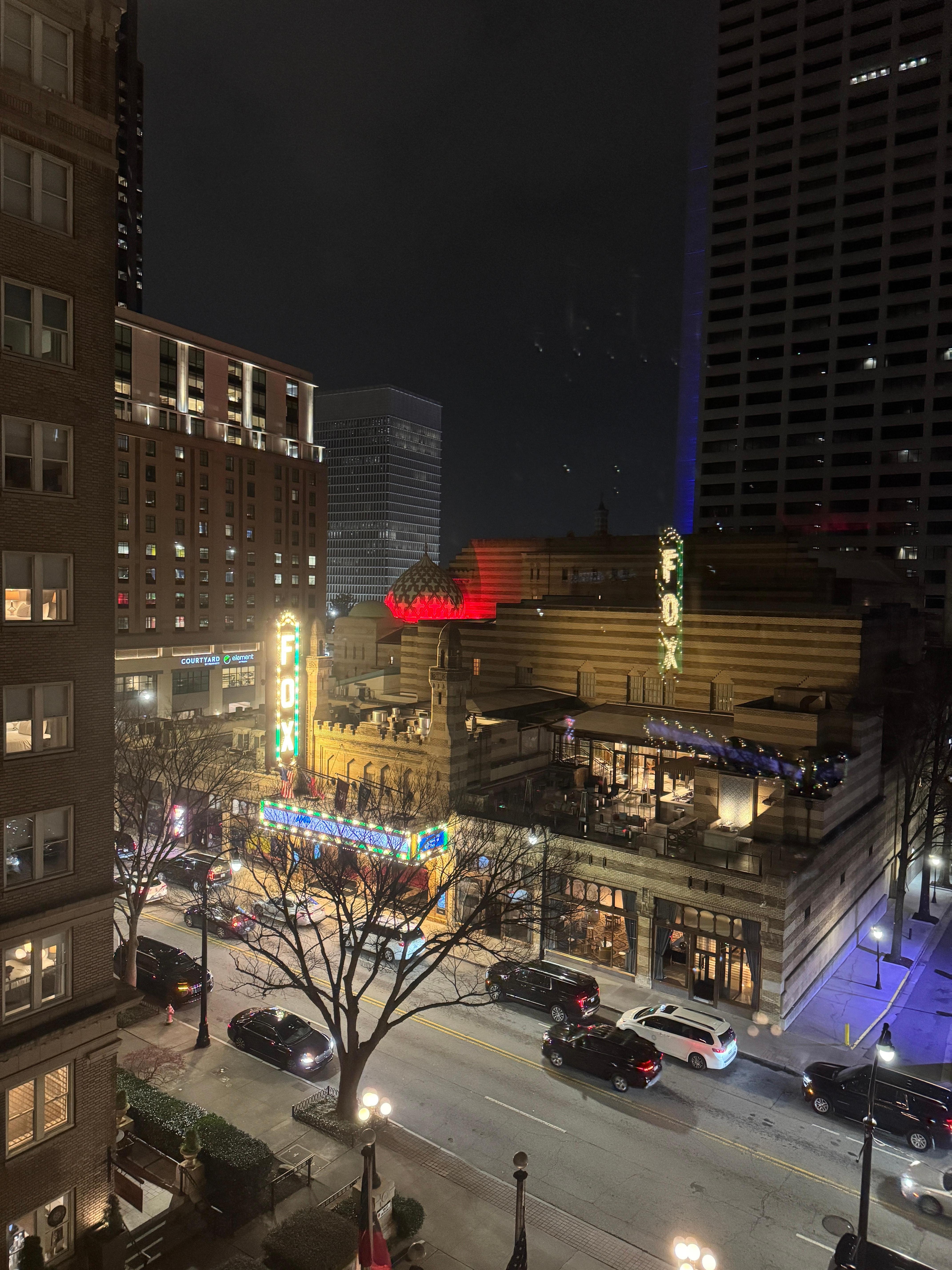 View looks out on the beautiful Fox Theater.