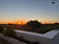 Sonnenaufgang vom Landhaus.