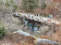 Abandon bridge trestle off of VT-100